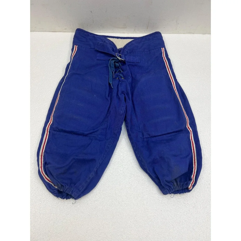 Vintage Football Pants PADDED Blue Striped pee wee child sports wall art decor